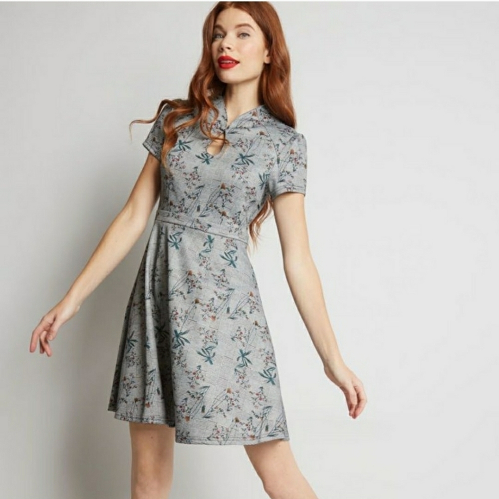 MOD CLOTH High Society Plaid Dress Medium